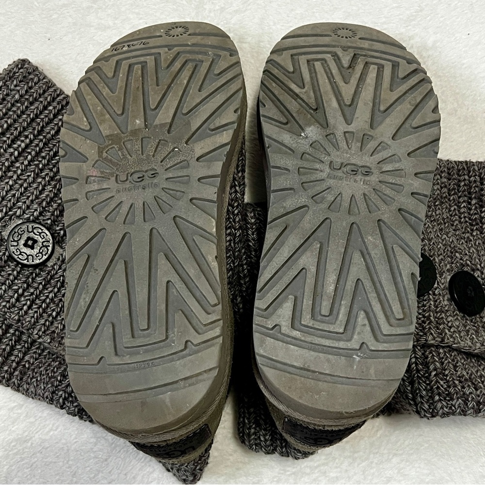 UGG Classic Cardi Knit Grey Boots - Size 10 - Picture 6 of 10